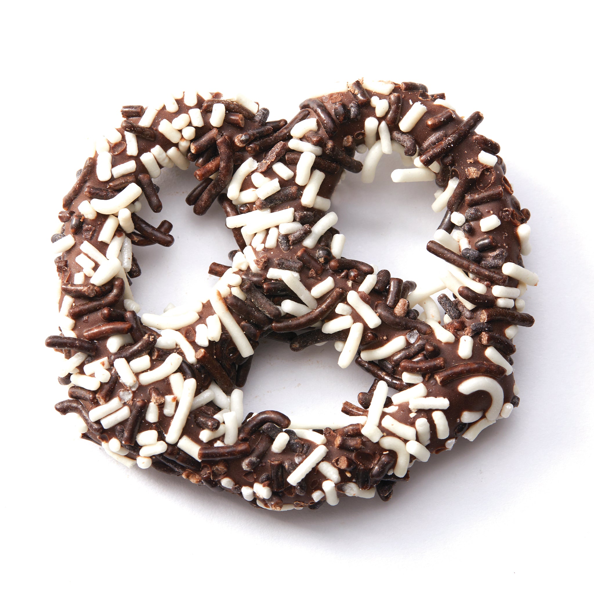 Chocolate Pretzel - Black White Sprinkles