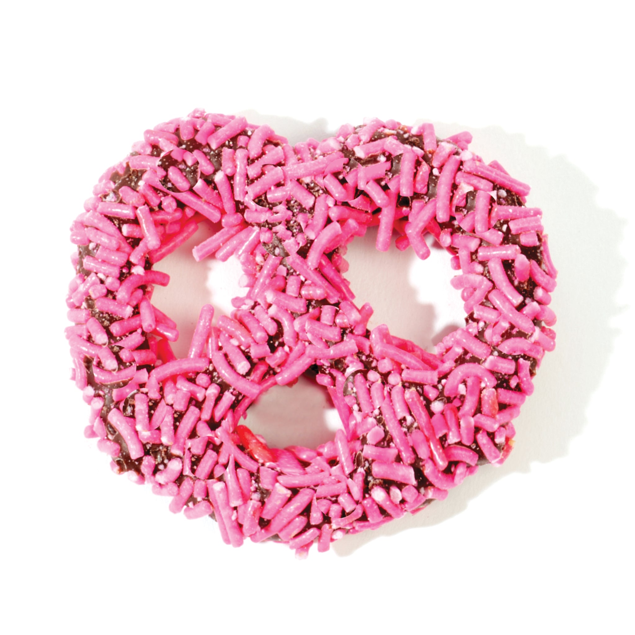 Chocolate Pretzel - Pink Sprinkles