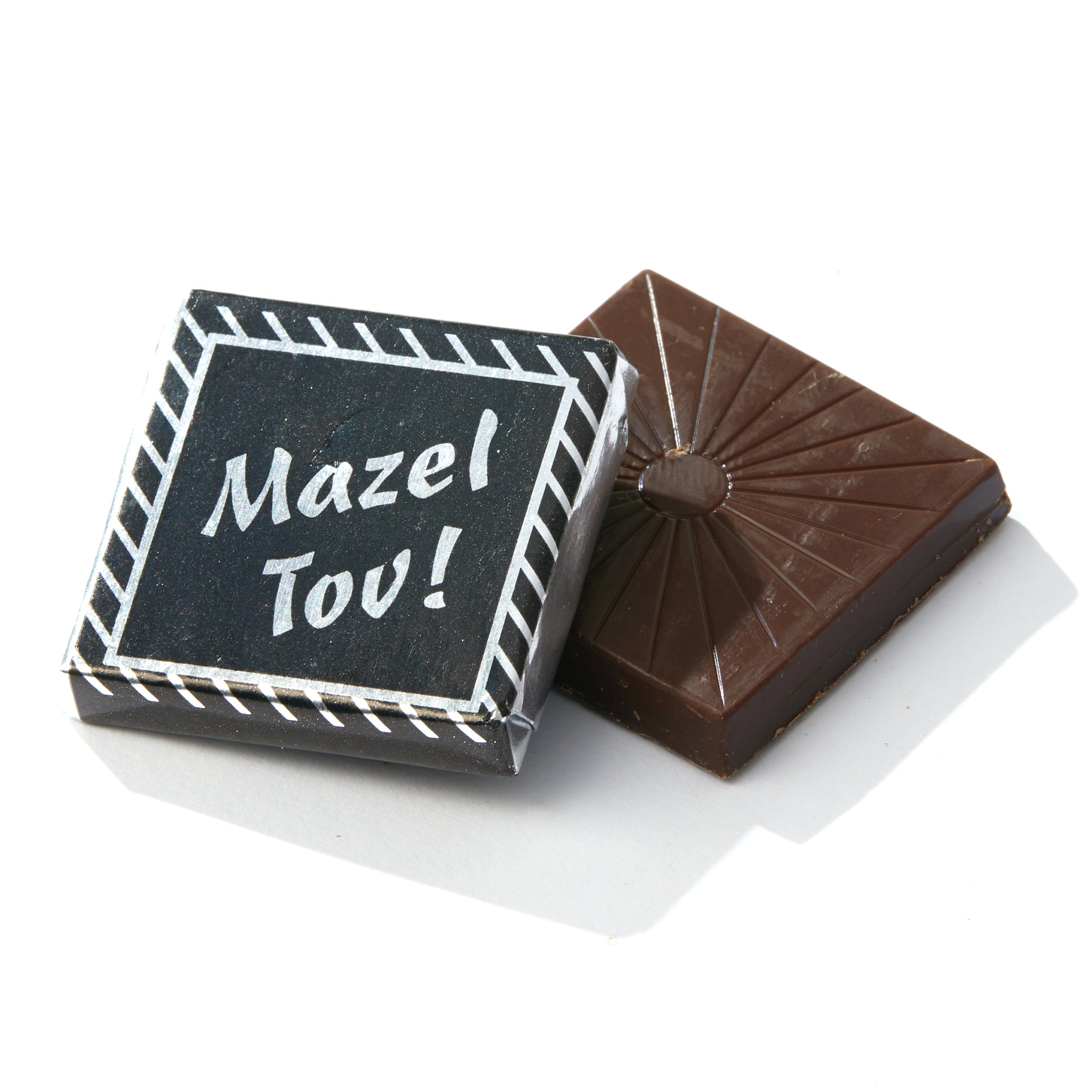 Square Chocolate - Mazel Tov - English - Silver